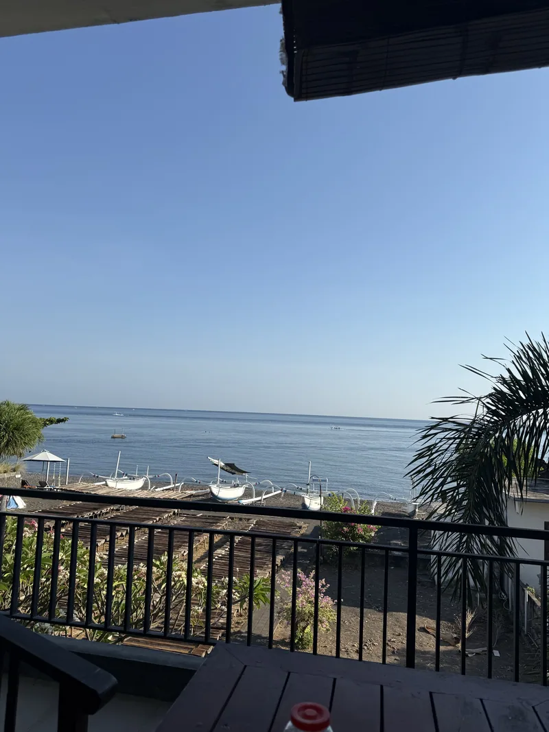 Vue du balcon au réveil